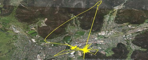 cat's gps tracking route